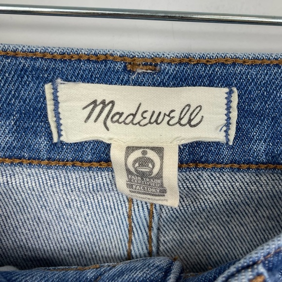 Madewell Stovepipe High Waist Rise Jeans in Ditmas Wash Straight Leg MC539 24 - Picture 8 of 16
